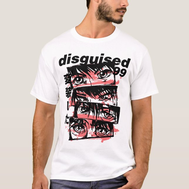 Disguised 99: Anime Ögon Kollektion T Shirt (Framsida)