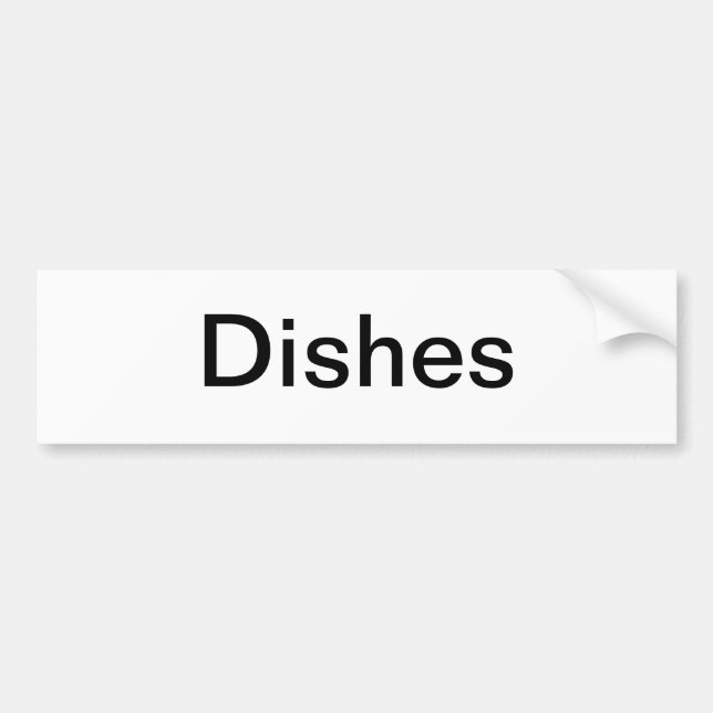 Dish Cabinet Sign/ Bildekal (Framsidan)