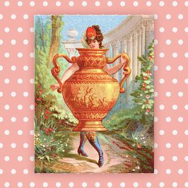 Dish Darlings Golden Amphora Postcard Vykort