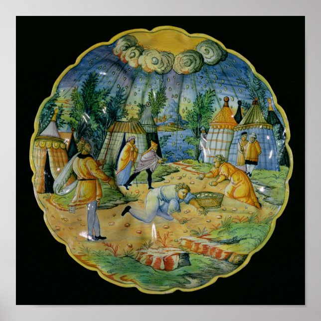 Dish skildrar insamlingen av manna poster (Framsidan)