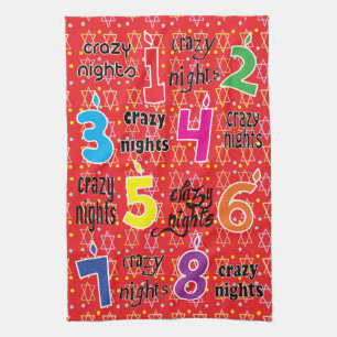 Dish Towel "Hanukkah/8 Crazy Nights" Dish Towel Kökshandduk
