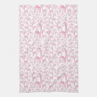 Dish Towel med Rosa Dinosaur Kökshandduk
