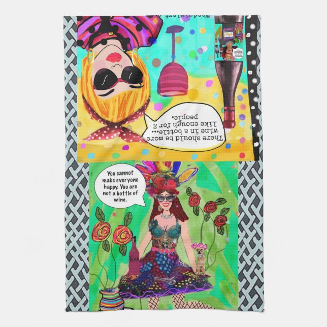 Dish towelDu kan inte göra alla lycklig. Kökshandduk (Vertikal)