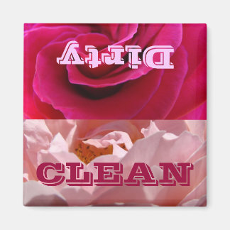 Dish Washer magnets CLEAN Dirty magnet Rosa ros