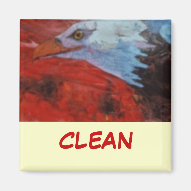 Dish Washer Status Magnet (Framsidan)