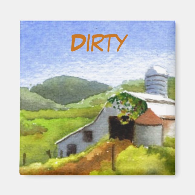Dish Washer Status Magnet (Framsidan)