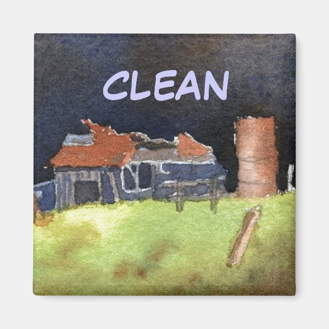 Dish Washer Status Magnet (Framsidan)