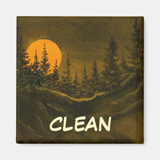 Dish Washer Status Magnet (Framsidan)