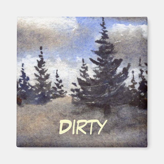 Dish Washer Status Magnet (Framsidan)