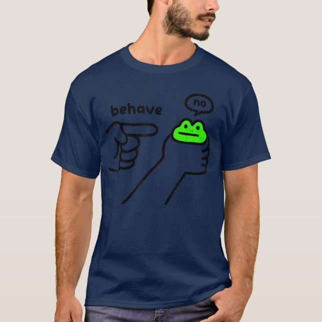 Dishonest Frog Meme Behave No Funny Frog Meme Sayi T Shirt (Framsida)