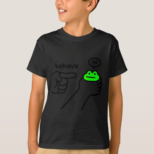 Dishonest Frog Meme Behave No Funny Frog Meme Sayi T Shirt (Framsida)