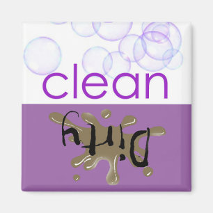 Dishwash Maskin - Är det rent eller smutsigt? Magnet