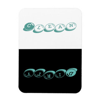 Dishwasher - Candy Font w blue-högdagrar Magnet