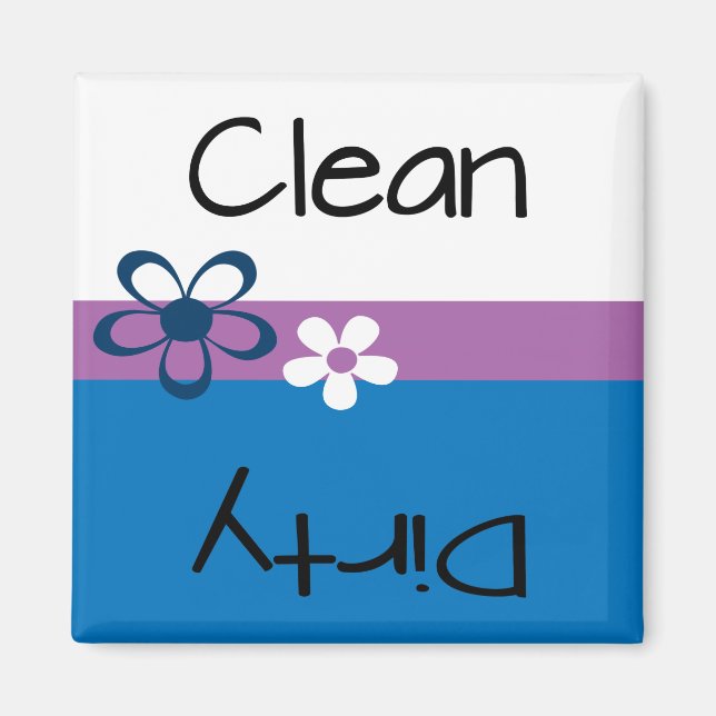 Dishwasher Clean Dirty Magnet (Framsidan)