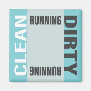 Dishwasher Clean Dirty Running Köks Office Magnet