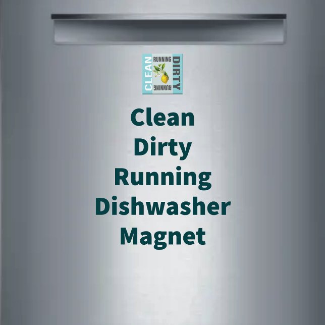 Dishwasher Clean Dirty Running Lemon Kitchen Magnet (Skapare uppladdad)