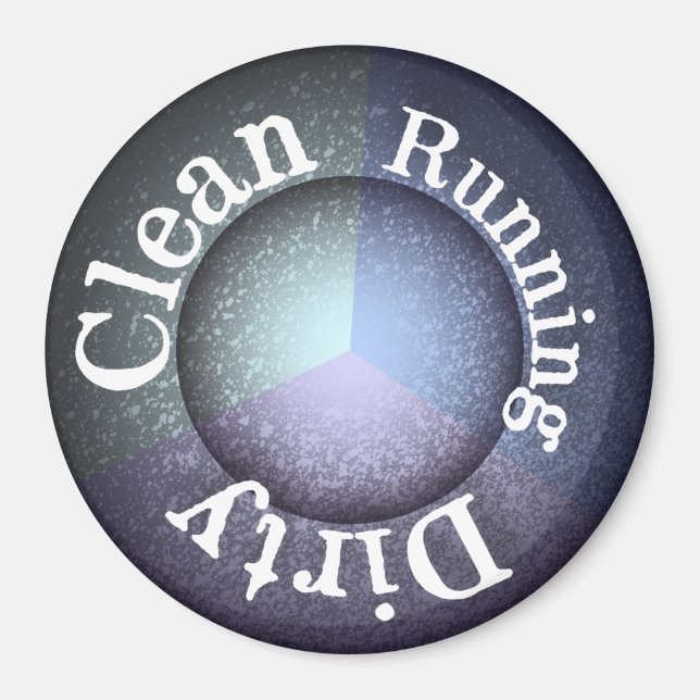 Dishwasher Clean Dirty Running Organizer Magnet (Framsidan)