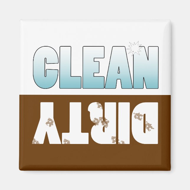 Dishwasher Clean eller Dirty Magnet (Framsidan)