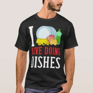 Dishwasher Dishwash Gift Job Dish Tvättar T Shirt