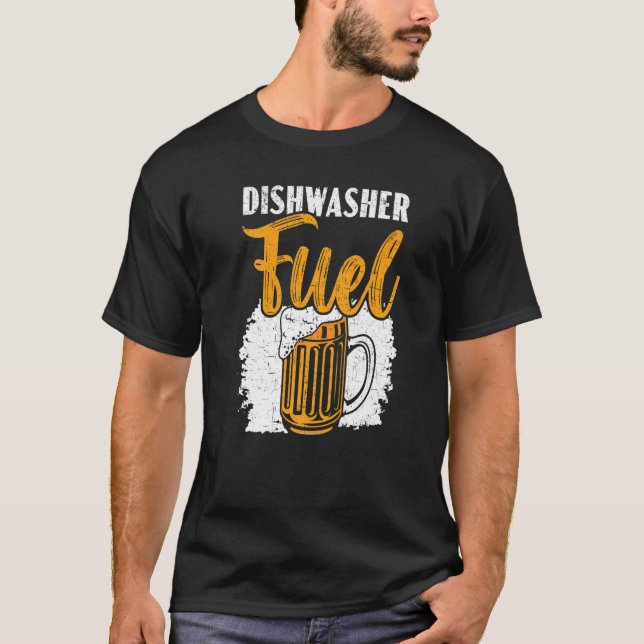Dishwasher Fuel Dishwashing Profession Beer Drinke T Shirt (Framsida)