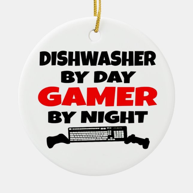 Dishwasher Gamer Julgransprydnad Keramik (Framsidan)