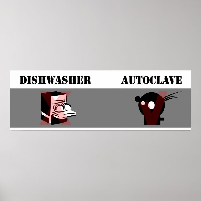 Dishwasher inte lika med Autoclave Poster (Framsidan)