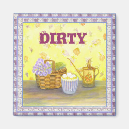Dishwasher Magnet #2 "Dirty" på Eggs & Flowers