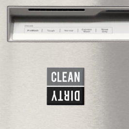 Dishwasher Magnet CLEAN | DIRTY - Grått and Black