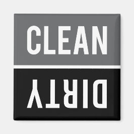 Dishwasher Magnet CLEAN | DIRTY - Grått and Black