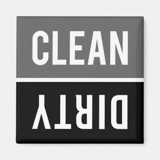 Dishwasher Magnet CLEAN | DIRTY - Grått and Black