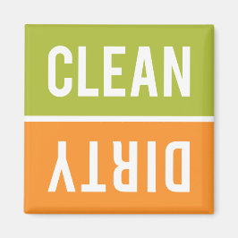 Dishwasher Magnet CLEAN | DIRTY - Grönt & Orange