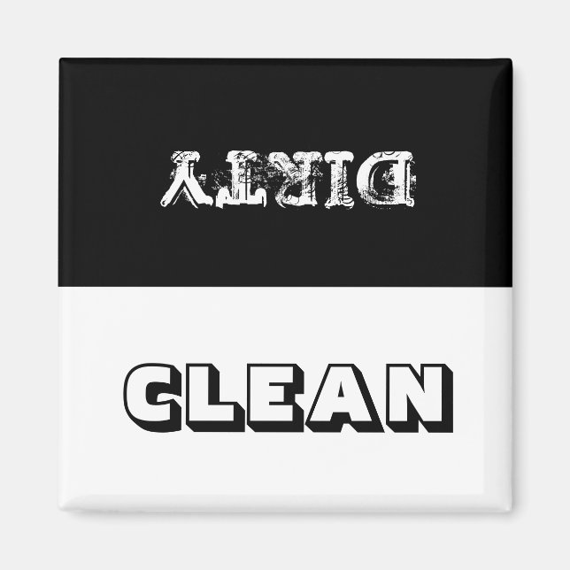 Dishwasher Magnet Clean eller Dirty (Framsidan)