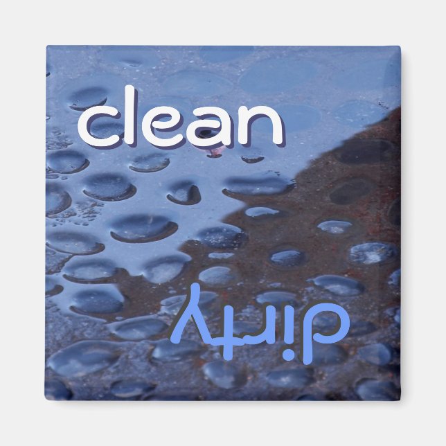 Dishwasher Magnet - Clean eller Dirty? (Framsidan)