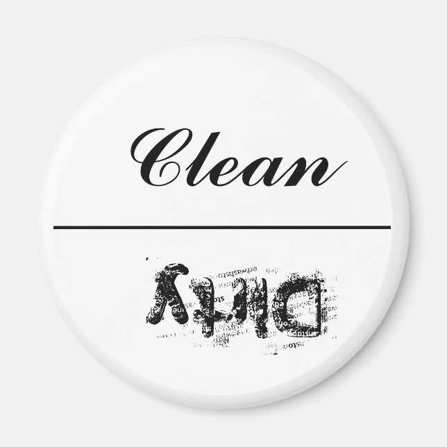 Dishwasher Magnet "Clean or Dirty" (Framsidan)