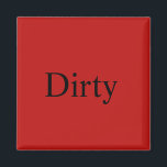 Dishwasher Magnet "Dirty"<br><div class="desc">Röda elak stannar,  diskar är smutsiga och måste rengöras.</div>