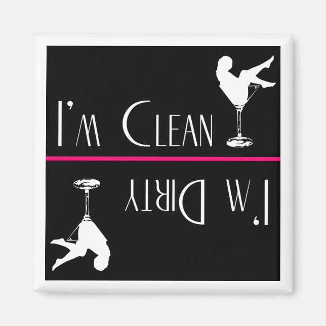 Dishwasher Magnet—Dirty Girl Magnet (Framsidan)