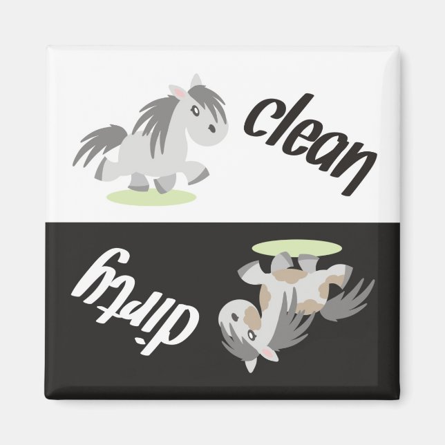 Dishwasher Magnet: Pony Nöt Magnet (Framsidan)