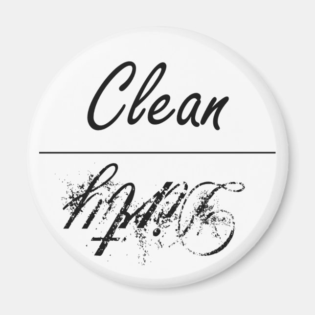 Dishwasher Magnet—Script Stil Magnet (Framsidan)