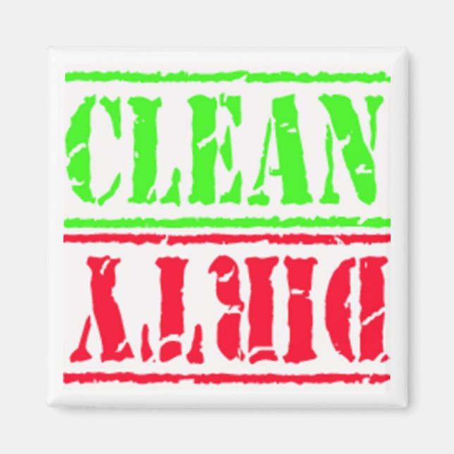 DISHWASHER MAGNET - SQUARE RE-WH-GR (Framsidan)