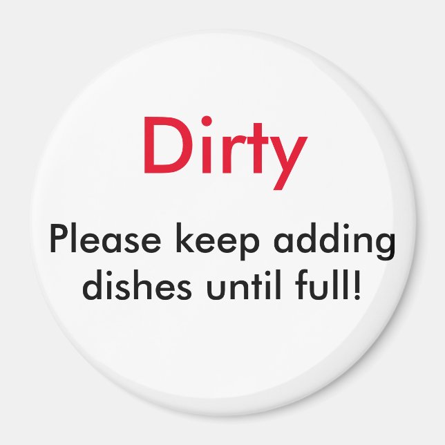 Dishwasher Magnets Dirty Magnet (Framsidan)