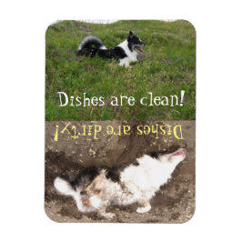 Dishwasher-påminnelse, Rensa eller smutsig, anpass Magnet