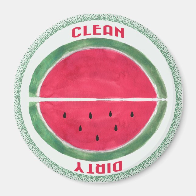 Dishwasher Reversible Dirty Clean Watermelon Magnet (Framsidan)
