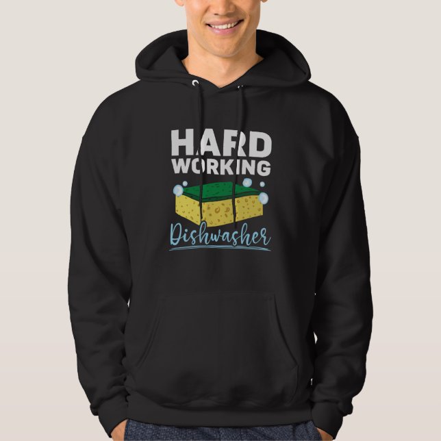 Dishwashing Job Profession Restaurant Employee Dis Hoodie (Framsida)