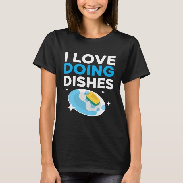 Dishwashing Job Profession Restaurant Employee Dis T Shirt (Framsida)