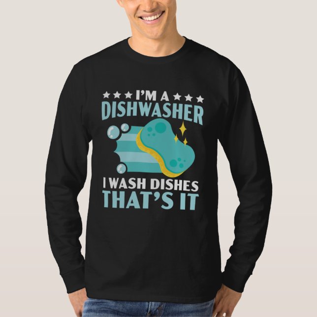 Dishwashing Job Profession Restaurant Employee Dis T Shirt (Framsida)