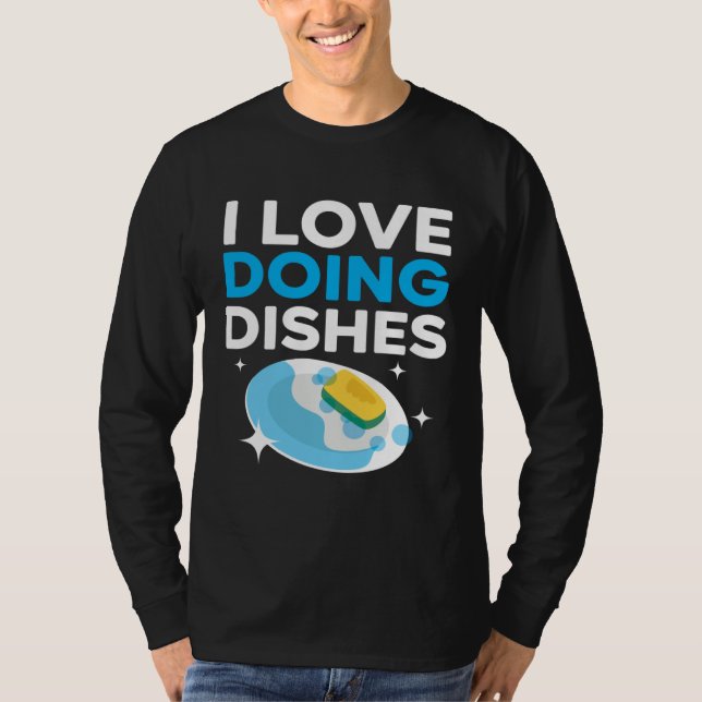 Dishwashing Job Profession Restaurant Employee Dis T Shirt (Framsida)