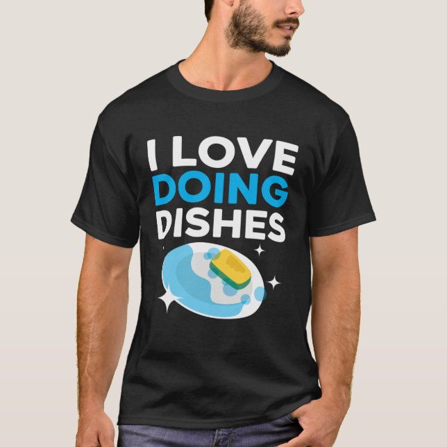 Dishwashing Job Profession Restaurant Employee Dis T Shirt (Framsida)
