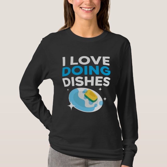 Dishwashing Job Profession Restaurant Employee Dis T Shirt (Framsida)