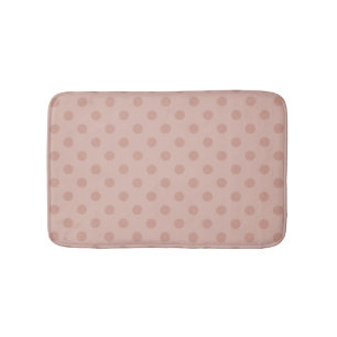 Disig taupe/rosa guld- polka dotsbadrummatta badrumsmatta