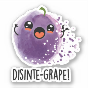 Disinte-vindruva Funny DisIntegration Grape Pun Klistermärken